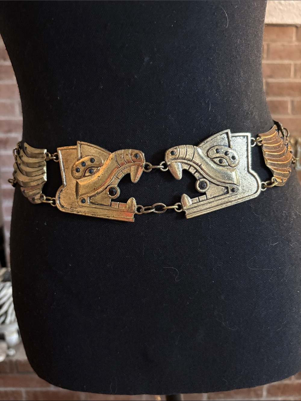 Zara Gold Metal Linked Statement Belt
